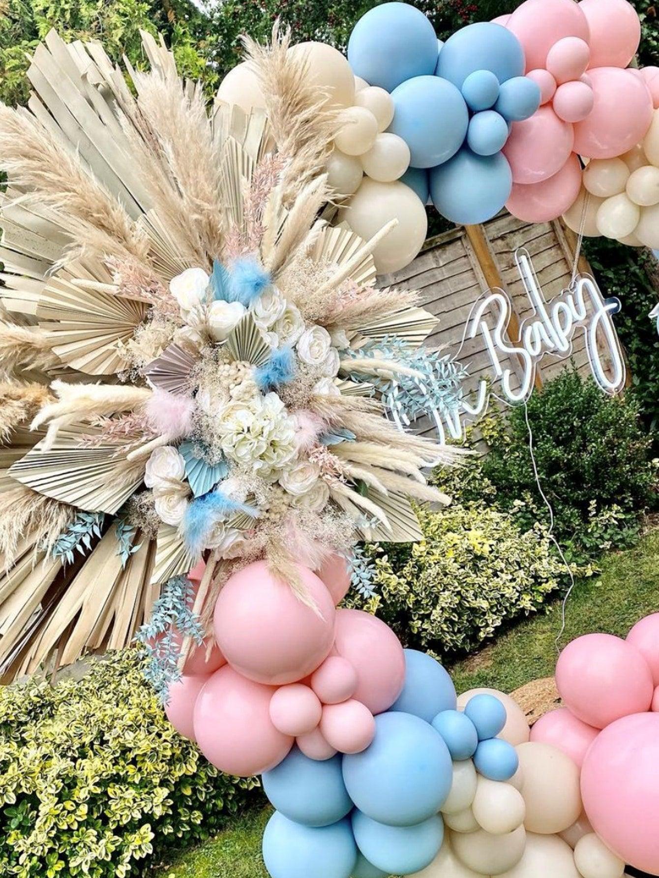 133pcs Balloon Garland Set for Gender Reveal Party Decorations - Hibrides