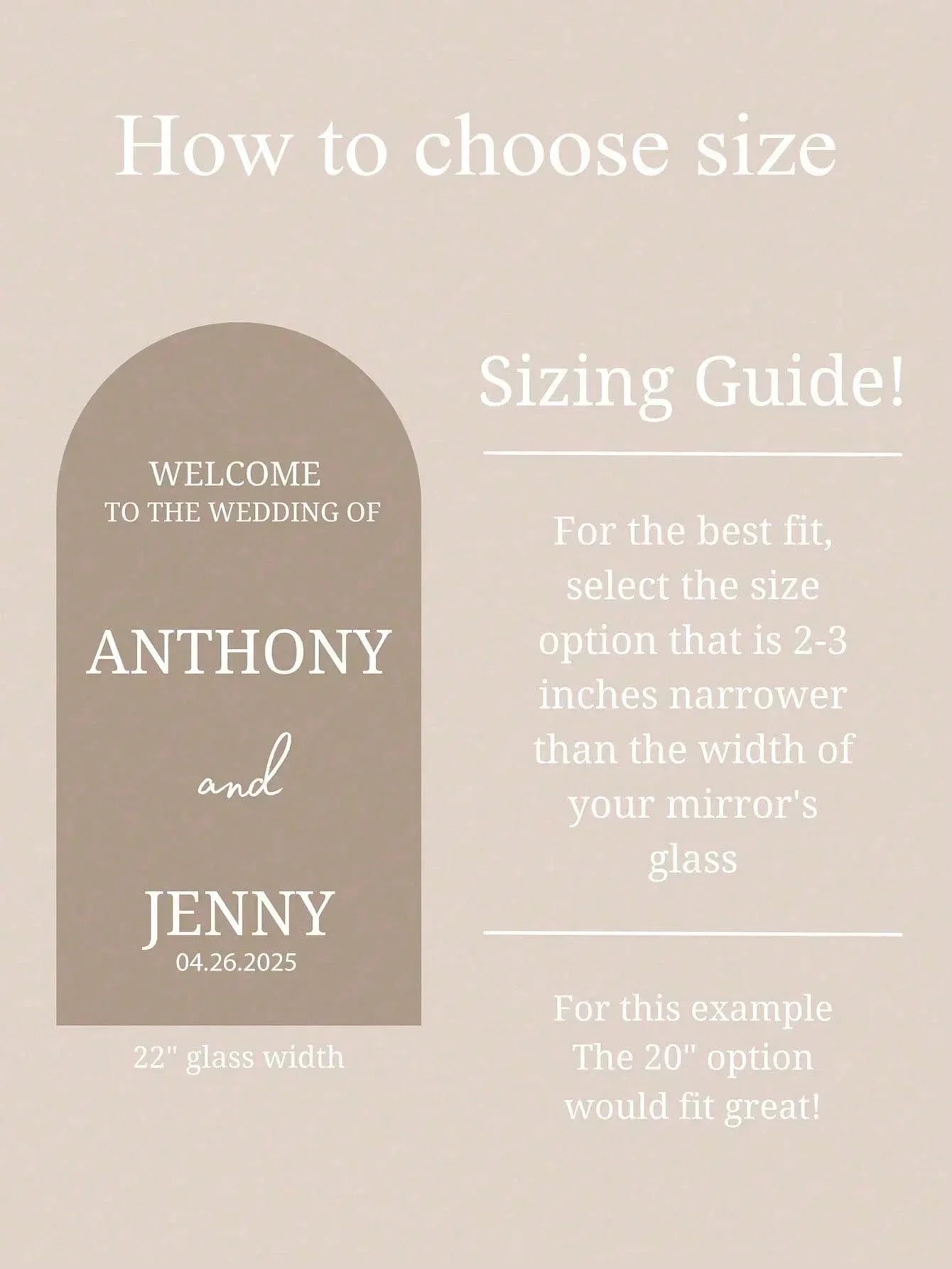 Personalized Wedding Mirror Decal Custom Text Vinyl Decal For Wedding And Event Sign Welcome Sign