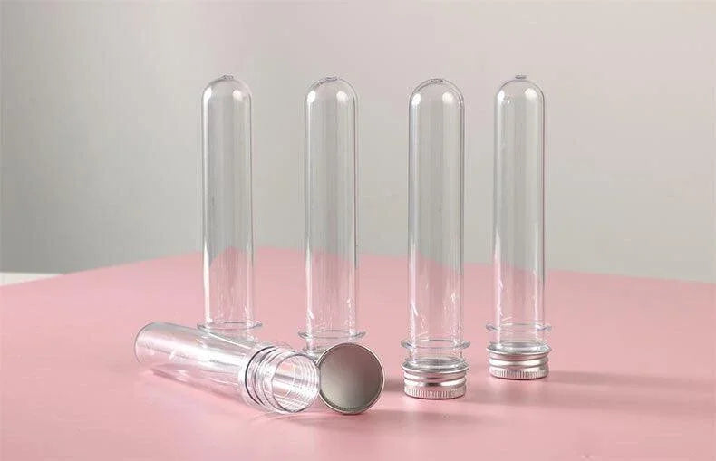 50pcs Personalized Clear Plastic Tubes with Stickers for Wedding Favors, Wedding Send off Ideas, Confetti Tube with Stickers for Wedding Exit