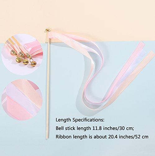 25 Pack Ribbon Wands Chromatic Silk Ribbon with Bells - Hibrides