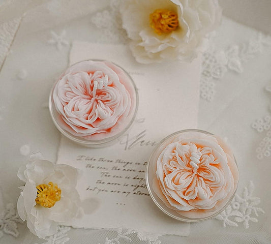 Set of 5 Rose Scented Candle,Handmade Aroma Soy Wax Decorative Candle for Valentine's Day - Hibrides