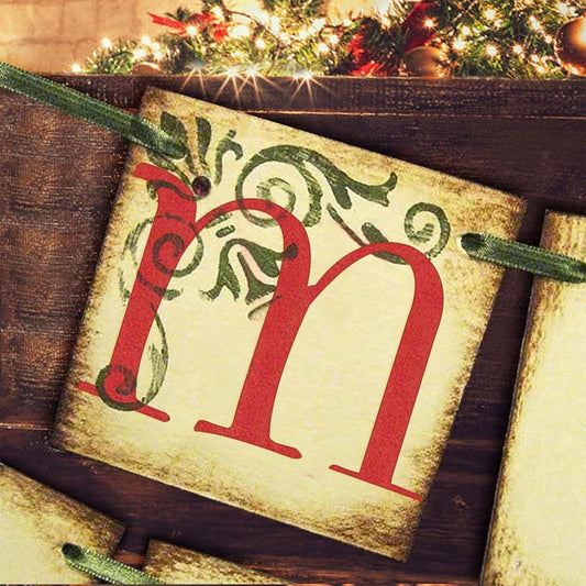 Vintage Merry Christmas Banner - Retro Nostalgic Traditional Old Fashioned Victorian Xmas Holiday Decor for Farmhouse - Hibrides