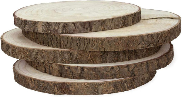 10PCS 10-12 inches Large Wood Slices for Centerpieces - Wood Centerpieces for Tables, Rustic Wedding Centerpiece - Hibrides