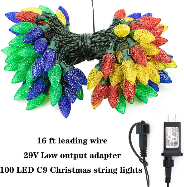 100 LED 81ft Christmas String Lights Plug in Fairy Twinkle String Lights 8 Modes Waterproof Extendable for Wedding Party Christmas - Hibrides