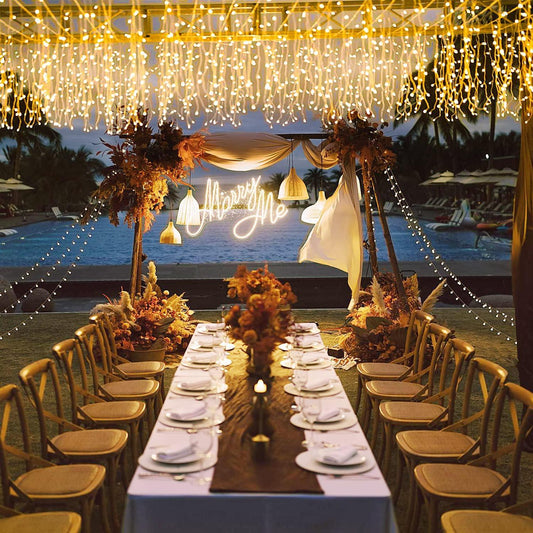 LED Icicle String Lights, Christmas Icicle Lights 16.4ft Window Curtain Starry Fairy Lights Plug in 8 Modes for Wedding Party - Hibrides