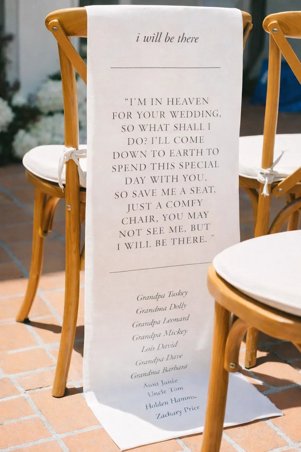 Personalized Fabric Memorial Sign | Custom Linen Welcome Sign for Weddings & Events