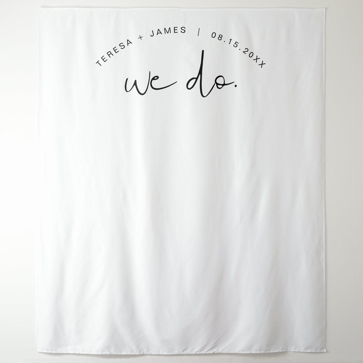 'WE DO' Wedding Photo Backdrop, Modern Minimalist Backdrop Tapestry Outdoor Wedding Ceremony Decorations