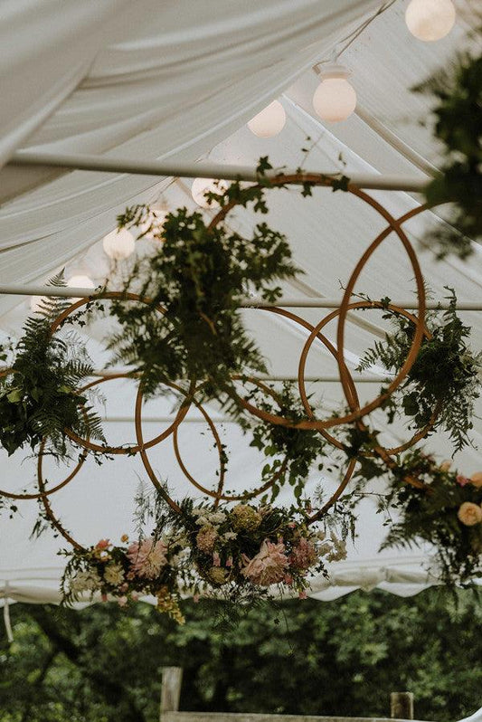 10pcs Wooden Bamboo Floral Hoop Wreath DIY Macrame Craft Wall Hanging Hoop Ring For Christmas Easter Wedding Party Decoration - Hibrides