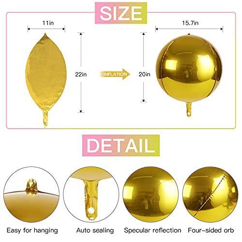 6Pcs Pink 4D Balloons Mylar Foil Balloons for Birthday Wedding Party Decorations - Hibrides