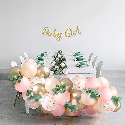 Baby Shower Decorations for Girl with Pink Balloon Arch Garland Kit - Hibrides