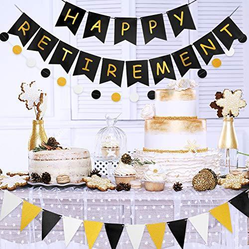 Happy Retirement Banner for Retirement Party Decorations Supplies - Hibrides