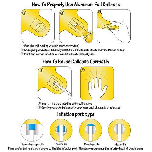 40 Inch Gold Giant Jumbo Letter Balloons Helium Foil Mylar for Party Decorations - Hibrides