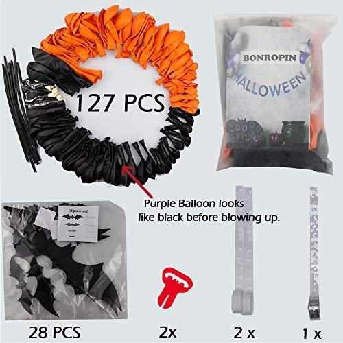 159pcs Halloween Balloon Arch Garland kit with 3D Bat Sticker for Halloween Theme Party - Hibrides