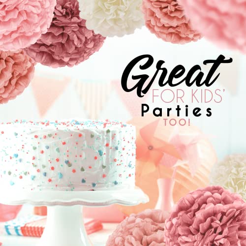 20pcs Paper Pom Poms Party Kit for Birthday Bridal Shower Party Decorations - Hibrides