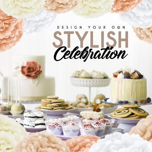 20PCS Tissue Pom Pom Decorations for Birthday and Bridal Shower - Hibrides