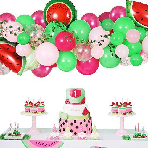 125 Pieces Watermelon Party Balloon Garland Kit for Birthday Decorations - Hibrides