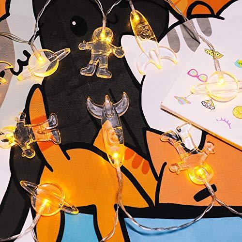 LED String Light Astronaut Spaceship for Kids Birthday Party and Room Decorations - Hibrides