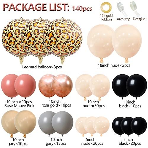 143pcs Blush Mauve Dusty Rose Balloons Arch Kit for Bridal Shower Decor - Hibrides