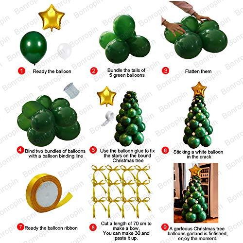 96 Pcs Christmas Balloon Garland Arch kit with Christmas tree for Christmas Party Decorations - Hibrides