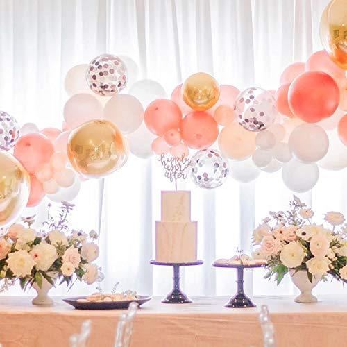 140Pcs Rose Gold Balloons 12" for Baby Shower Wedding Party Decorations - Hibrides