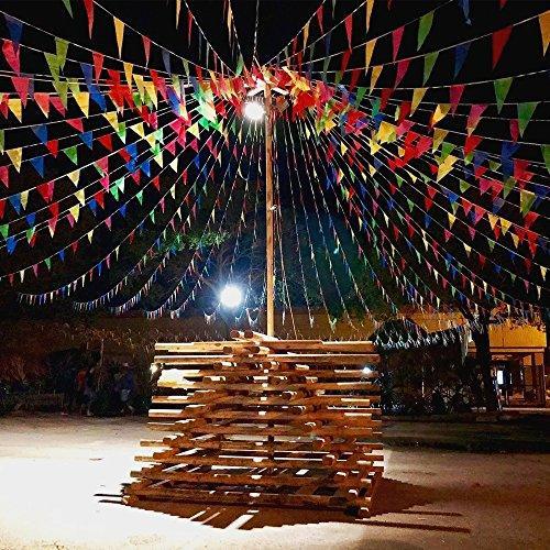 100 Feet Pennant Banner Multicolor Bunting Flags for Birthday Party Christmas Decorations - Hibrides
