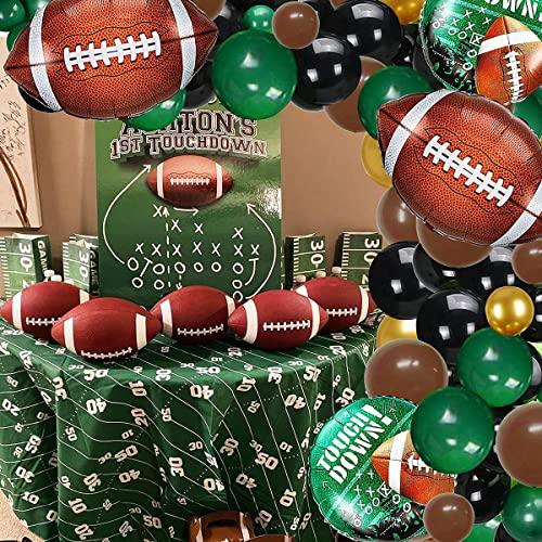 104Pcs Football Party Balloon Arch for Football Theme Party Super Sunday Touchdown Party Decoration - Hibrides