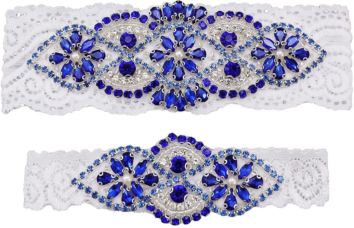 thumbnail image 2 of White Garter Set, Wedding Garter, Bridal Garter, Keepsake Garter, Toss 2 of 11