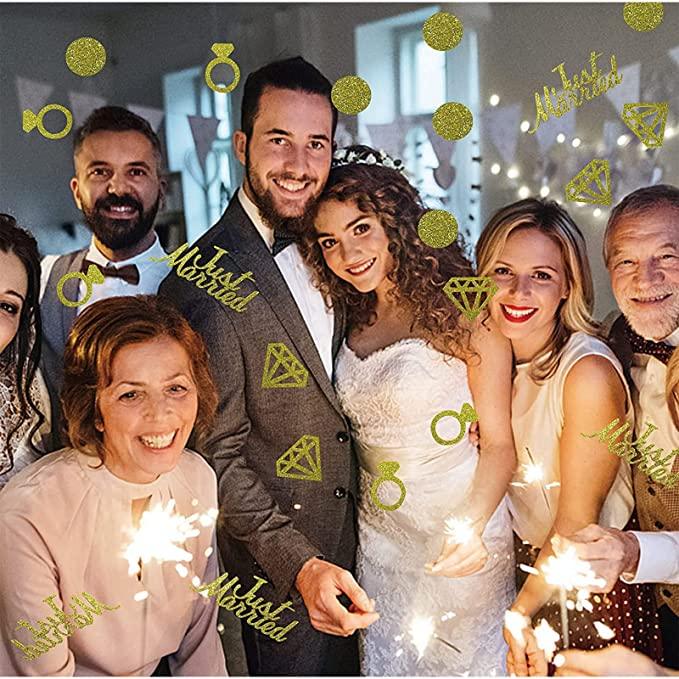 100pcs Random Wedding Glitter Confetti for Wedding Table Decorations - Hibrides