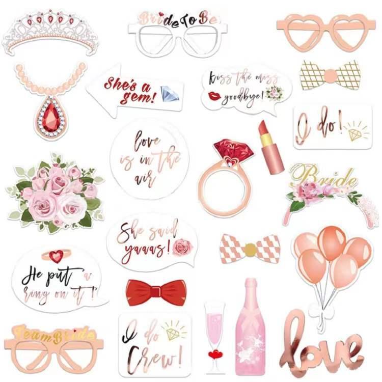 Bridal Shower Photo Props | Bachelorette Party Photo Booth Props - Hibrides