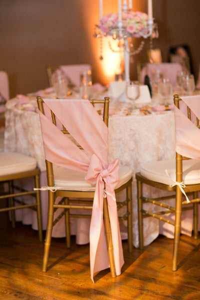 10pcs Satin Chair Cover Bow Sash Wedding Party Banquet Reception - Hibrides