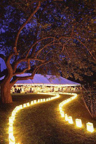 50pcs LED Luminary White Paper Bags with Lights for Wedding Decorations - Hibrides