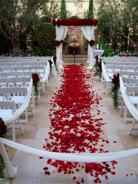 7000 Pieces Rose Petals Artificial Flower Silk Petals for Wedding Aisle Decor - Hibrides