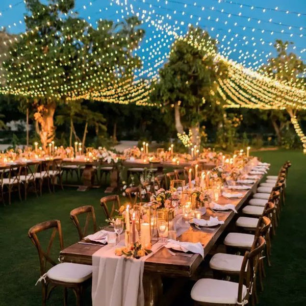 Outdoor String Lights 800LED/330FT with Remote for Wedding and Christmas - Hibrides