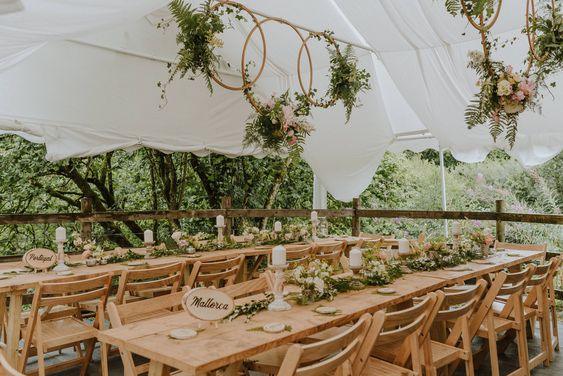 10pcs Wooden Bamboo Floral Hoop Wreath DIY Macrame Craft Wall Hanging Hoop Ring For Christmas Easter Wedding Party Decoration - Hibrides