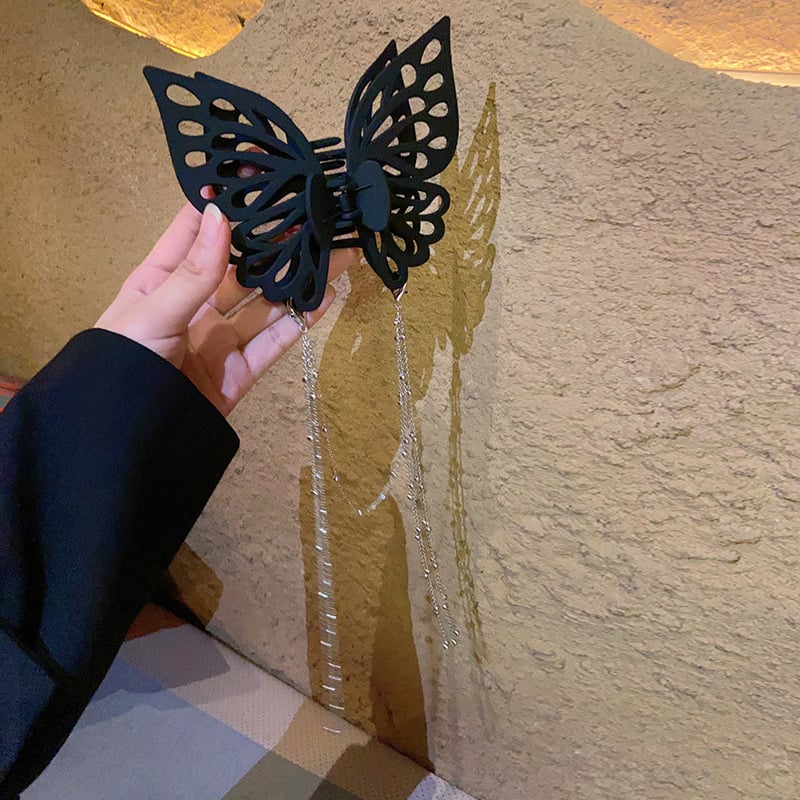 Tassel Butterfly Hair Clip – Elegant Girls’ Hair Accessory