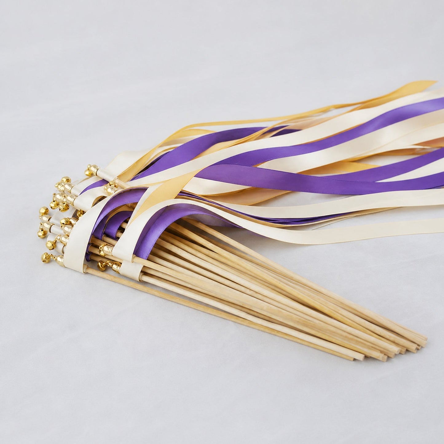 Handmade Purple Maize Wedding Send-Off Wands - Ivory, Purple and Baby Maize