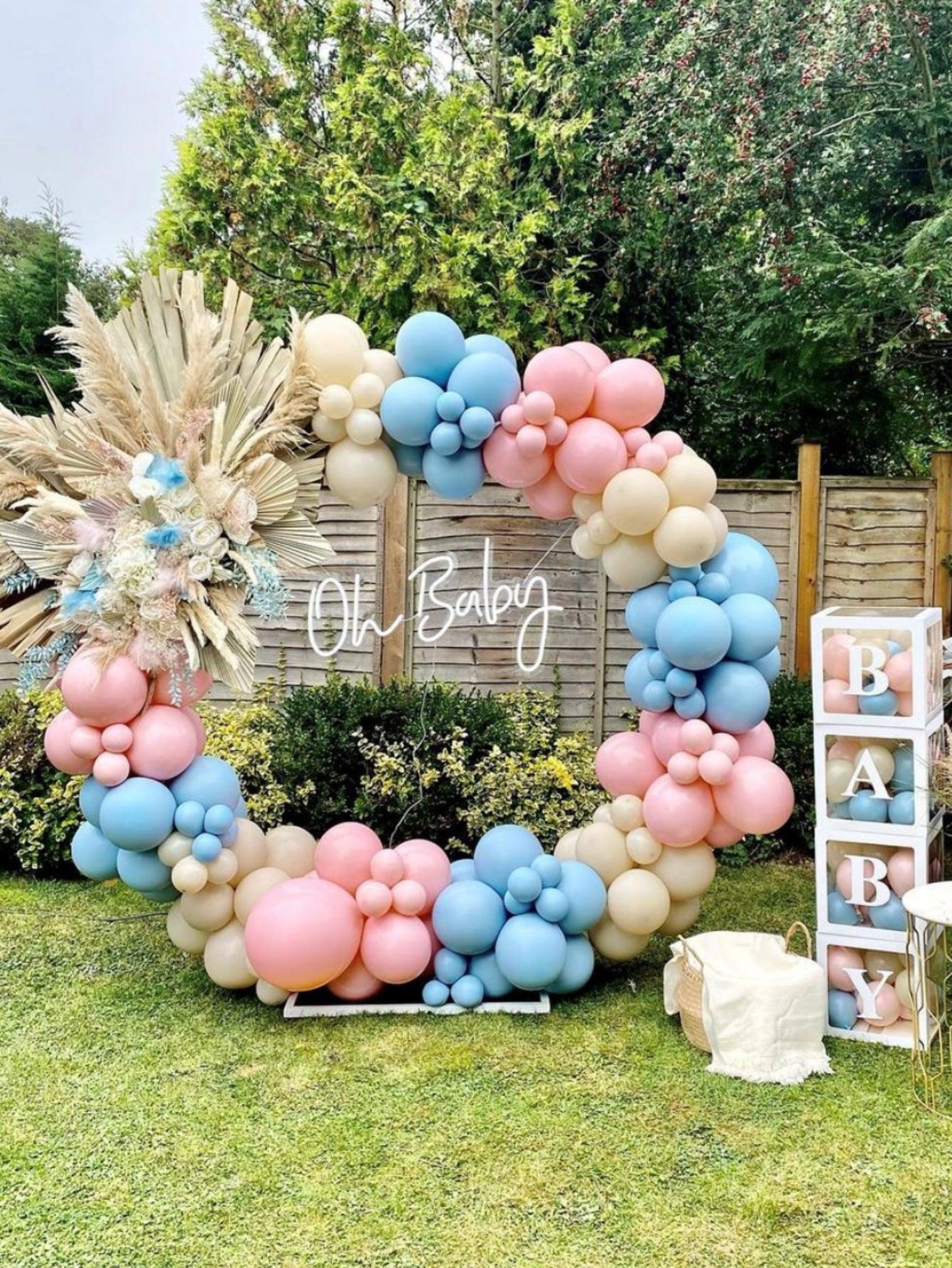 133pcs Balloon Garland Set for Gender Reveal Party Decorations - Hibrides