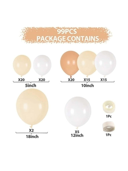 99pcs Mixed Color Balloon Set - Hibrides