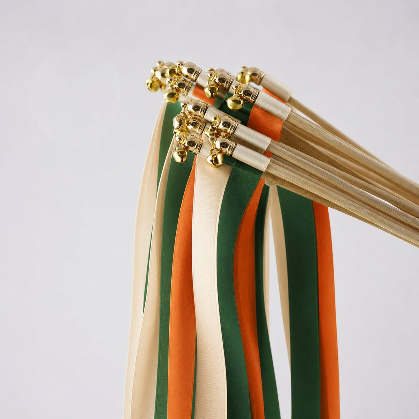 Handmade Forest Ember Wedding Send-Off Wands - Cream, Hunter and Burnt Orange