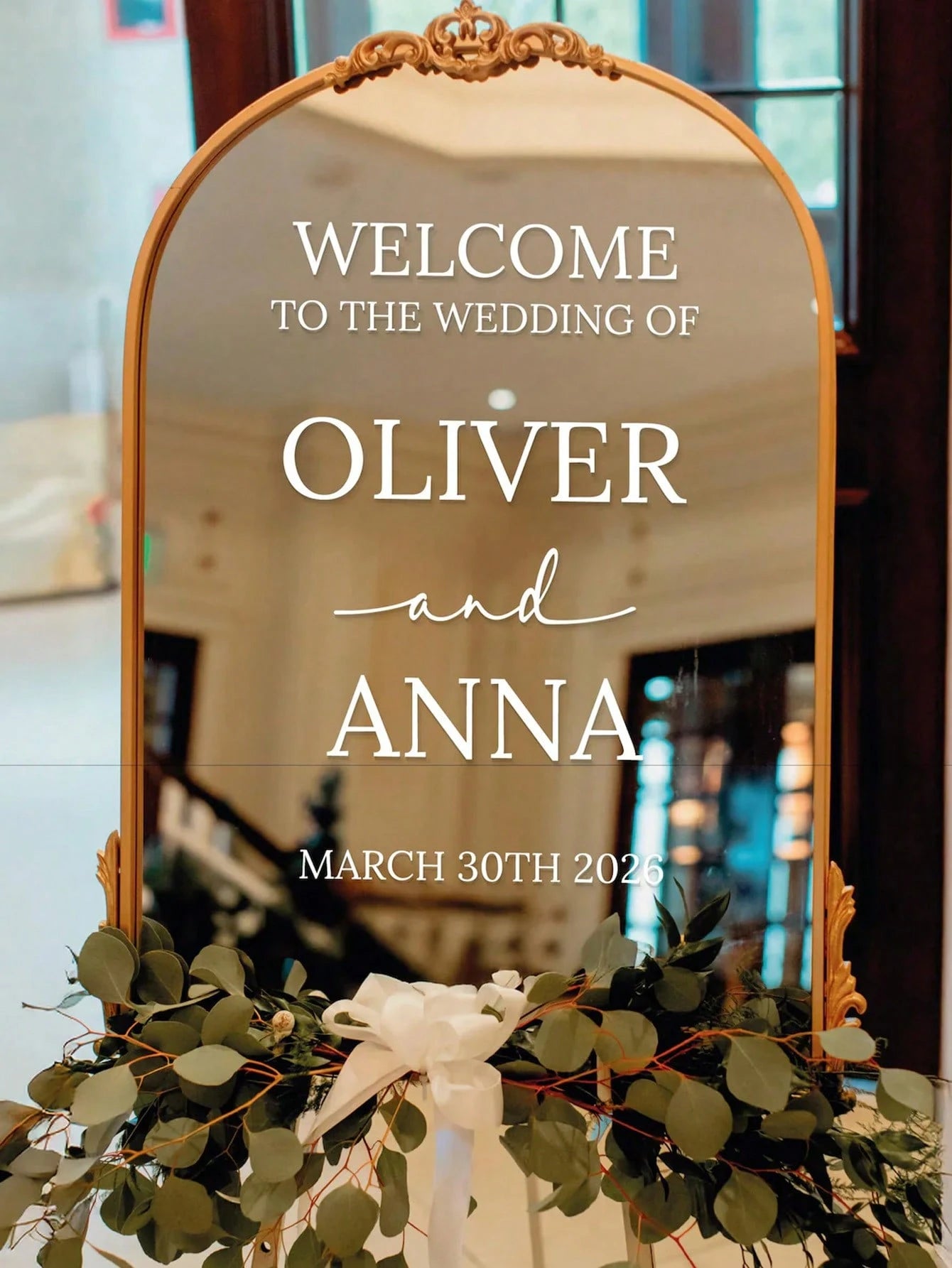 Mirror Decal Welcome To The Wedding / Wedding Sign Decor DIY Wedding Decals