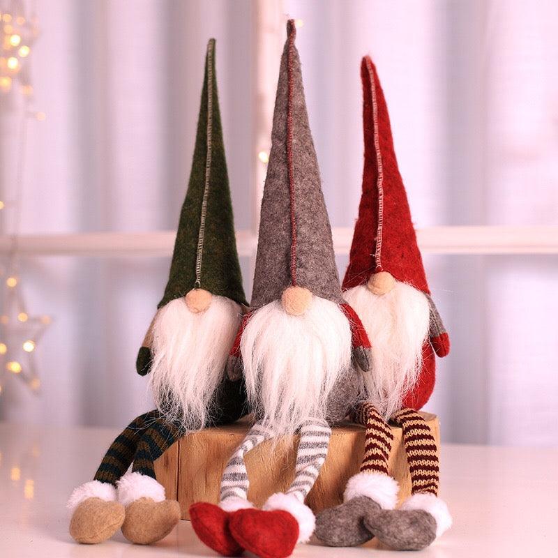 3pcs new Christmas decoration long legs Rudolph doll Christmas children gift hotel mall window decoration - Hibrides