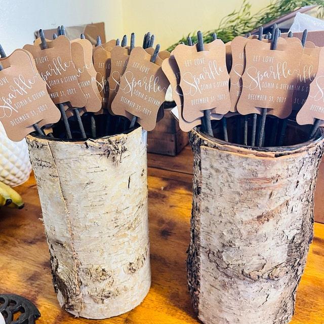 50 Sets Wedding Sparkler Tag, Sparkler Sleeves, Custom Sparkler Tags, Unique Sparkler Tags, Sparkler Send Off 