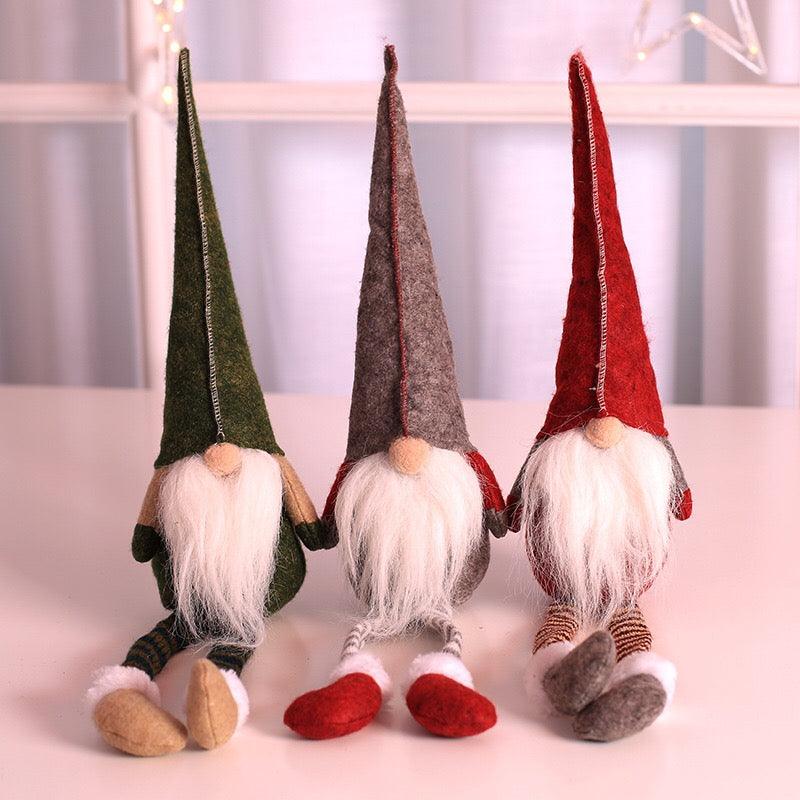 3pcs new Christmas decoration long legs Rudolph doll Christmas children gift hotel mall window decoration - Hibrides