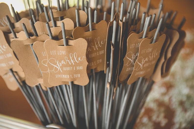50 Sets Wedding Sparkler Tag, Sparkler Sleeves, Custom Sparkler Tags, Unique Sparkler Tags, Sparkler Send Off 