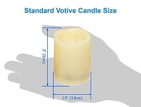 Set of 24 Flameless Flickering Votive Tea Lights Candles for Wedding Centerpieces 