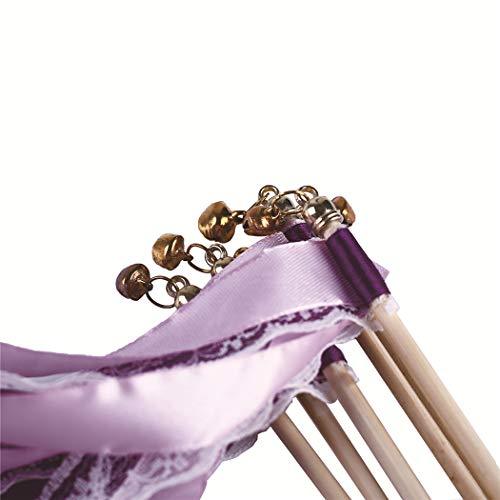 25 Pack Ribbon Wands Chromatic Silk Ribbon with Bells - Hibrides