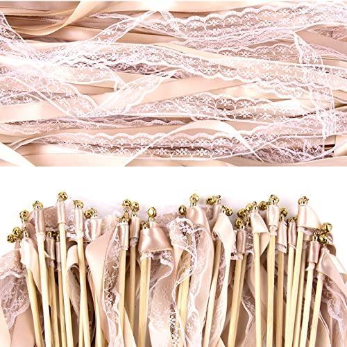 25 Pack Ribbon Wands Chromatic Silk Ribbon with Bells - Hibrides