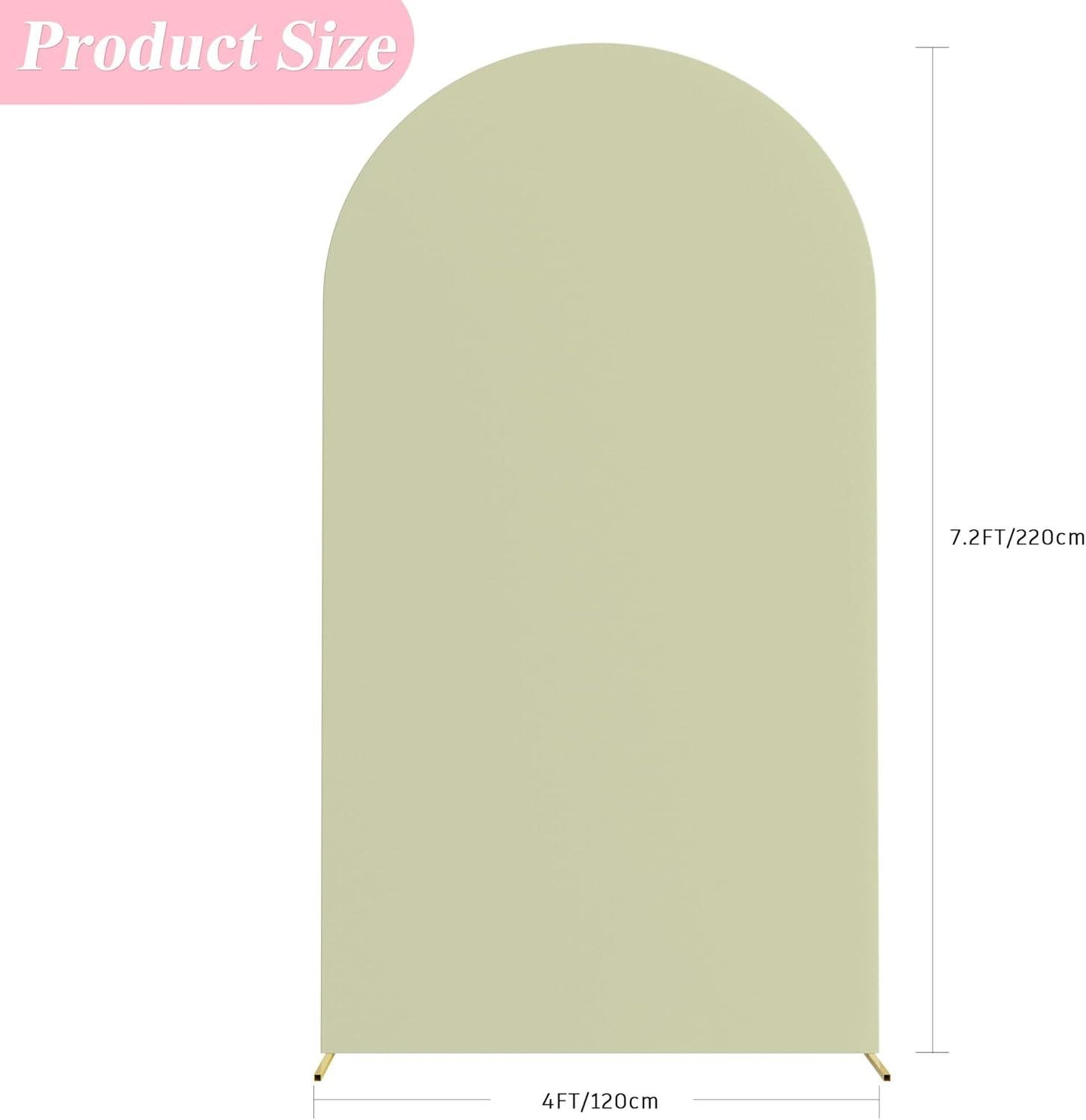 Sage Green Spandex Fitted Arch Cover for Round Top Chiara Backdrop Stand Covers for Wedding Birthday Party Decoration