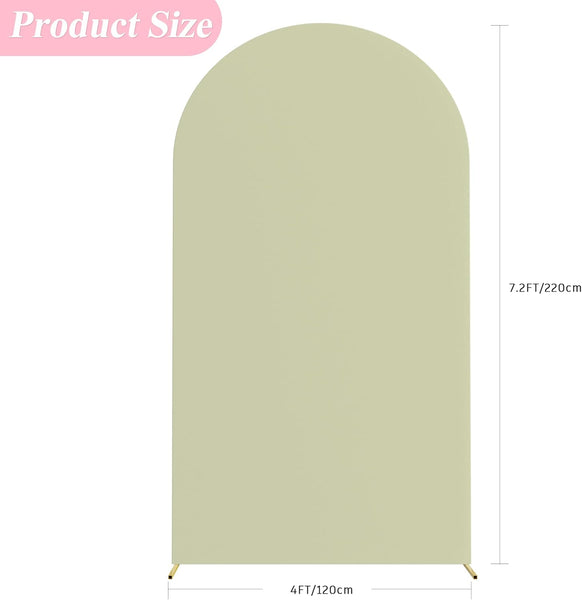 Sage Green Spandex Fitted Arch Cover for Round Top Chiara Backdrop Stand Covers for Wedding Birthday Party Decoration