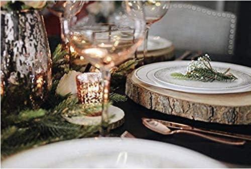 10PCS 10-12 inches Large Wood Slices for Centerpieces - Wood Centerpieces for Tables, Rustic Wedding Centerpiece - Hibrides